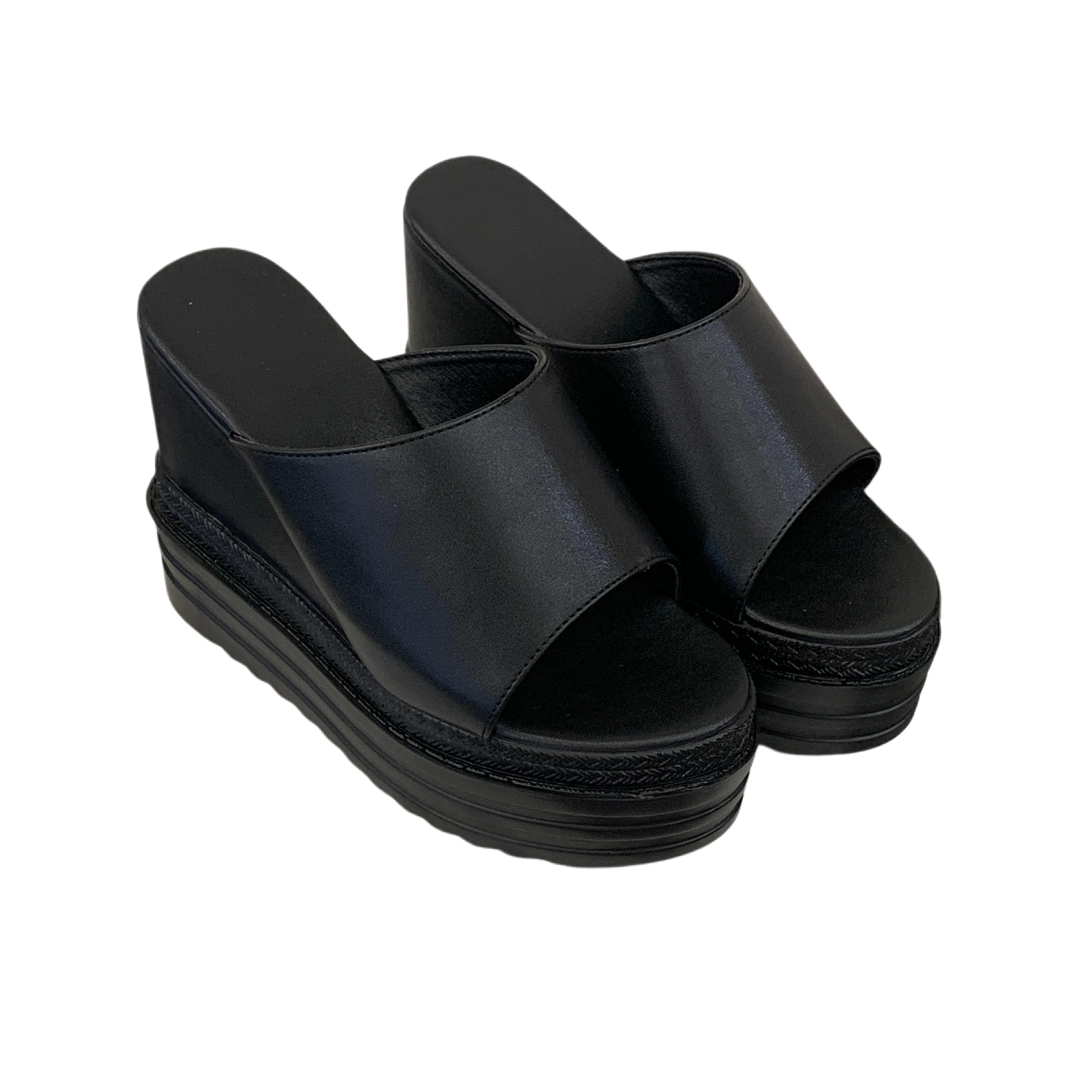 Black Wedges Heels For Woman Slippers 12cm Chunky Heeled Sandals Size 34 Summer Ladies Shoes Punk Platform Sandals
Black Wedges Heels For Woman Slippers 12cm Chunky Heeled Sandals Size 34 Summer Ladies Shoes Punk Platform Sandals