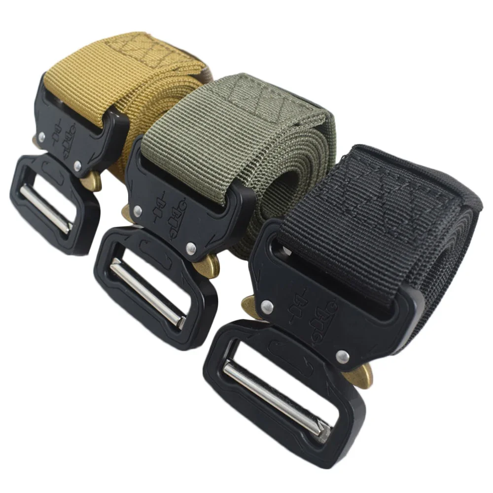 125cm Military Tactical Nylon Belt Metal Buckle Adjustable Army Outdoor Quick Release Hunting Training Nylon Belt Length
125cm Military Tactical Nylon Belt Metal Buckle Adjustable Army Outdoor Quick Release Hunting Training Nylon Belt Length