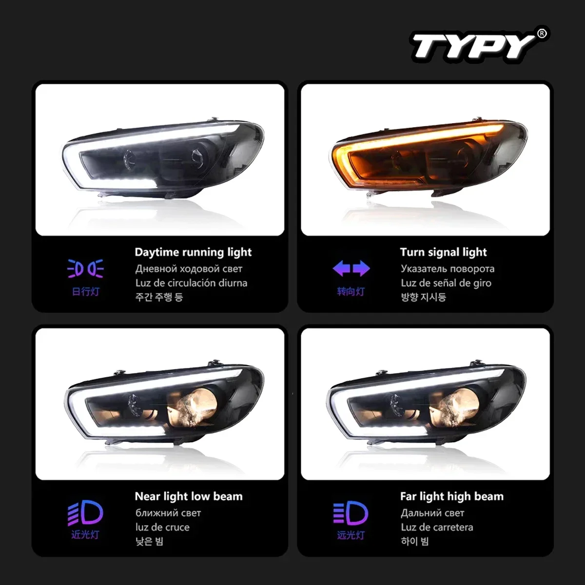 TYPY новая светодиодная фара, обновленная, модифицированная для Volkswagen Scirocco 2009-2017, фара с динамическим сигналом, автоаксессуары
TYPY новая светодиодная фара, обновленная, модифицированная для Volkswagen Scirocco 2009-2017, фара с динамическим сигналом, автоаксессуары
