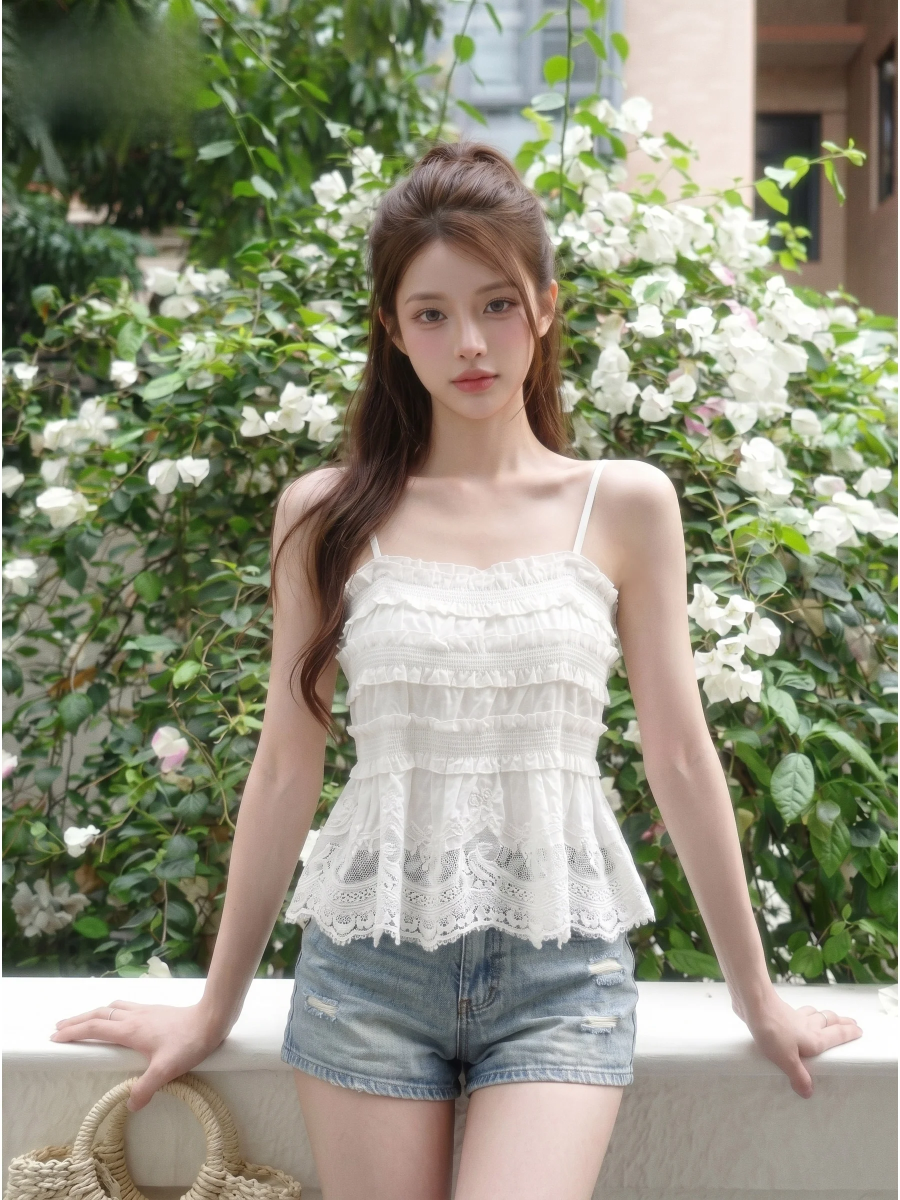 White Lace Splice Strap Vest Women's New 2026 Summer Layered Beauty Sleeveless Small Top Breathable Regular Length Outerwear
White Lace Splice Strap Vest Women's New 2026 Summer Layered Beauty Sleeveless Small Top Breathable Regular Length Outerwear