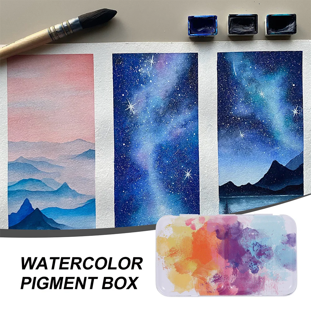 Watercolor Paint Box Paints Holder Pigment Stainless Steel Student Painting Tray Pan Case for Artist
Watercolor Paint Box Paints Holder Pigment Stainless Steel Student Painting Tray Pan Case for Artist