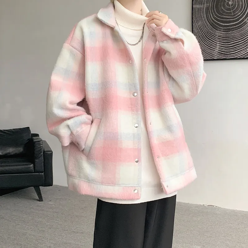 Мужское шерстяное пальто Dopne в розовую клетку, утепленное, зимнее, модное, из твида, молодежное, свободного кроя, в американском стиле
Мужское шерстяное пальто Dopne в розовую клетку, утепленное, зимнее, модное, из твида, молодежное, свободного кроя, в американском стиле