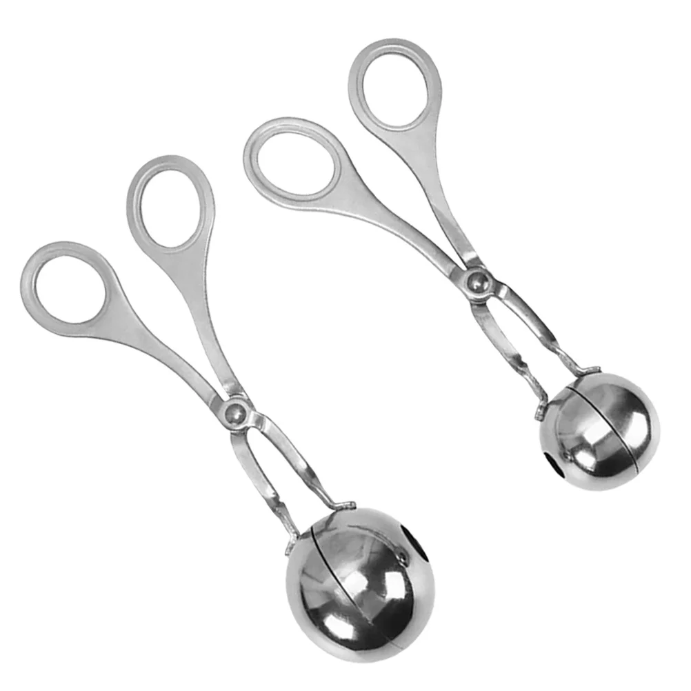 2Pcs Stainless Steel Meatball Maker Non Stick Scoop Anti Slip Handles Uniform Size Kitchen Tool for Fish Balls
2Pcs Stainless Steel Meatball Maker Non Stick Scoop Anti Slip Handles Uniform Size Kitchen Tool for Fish Balls