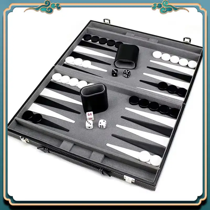 ABMV-Classic Board Game With Leather Case Folding Board,Gift Package,Portable Travel Strategy Backgammon Game Set For Adults
ABMV-Classic Board Game With Leather Case Folding Board,Gift Package,Portable Travel Strategy Backgammon Game Set For Adults