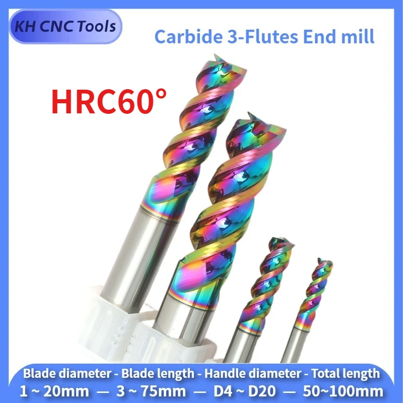 HRC60° DLC Color Coated High Gloss Aluminum Milling Cutter Special CNC U-groove Integral Tungsten Steel 3 Flute Carbide End Mill
HRC60° DLC Color Coated High Gloss Aluminum Milling Cutter Special CNC U-groove Integral Tungsten Steel 3 Flute Carbide End Mill