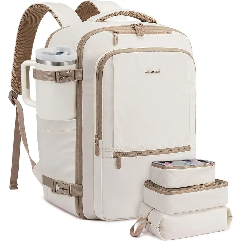 50L Unisex Large Carry-On Backpack, Airline Approved, TSA Compliant, Water-Resistant Laptop Bag with 3 Packing Cubes for Weekend
50L Unisex Large Carry-On Backpack, Airline Approved, TSA Compliant, Water-Resistant Laptop Bag with 3 Packing Cubes for Weekend