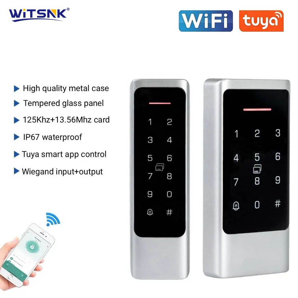 Tuya WiFi NFC Access Control System IP68 Waterproof Smart Door Lock RFID Dual Frequency Card Reader Keypad Phone App Controller
Tuya WiFi NFC Access Control System IP68 Waterproof Smart Door Lock RFID Dual Frequency Card Reader Keypad Phone App Controller