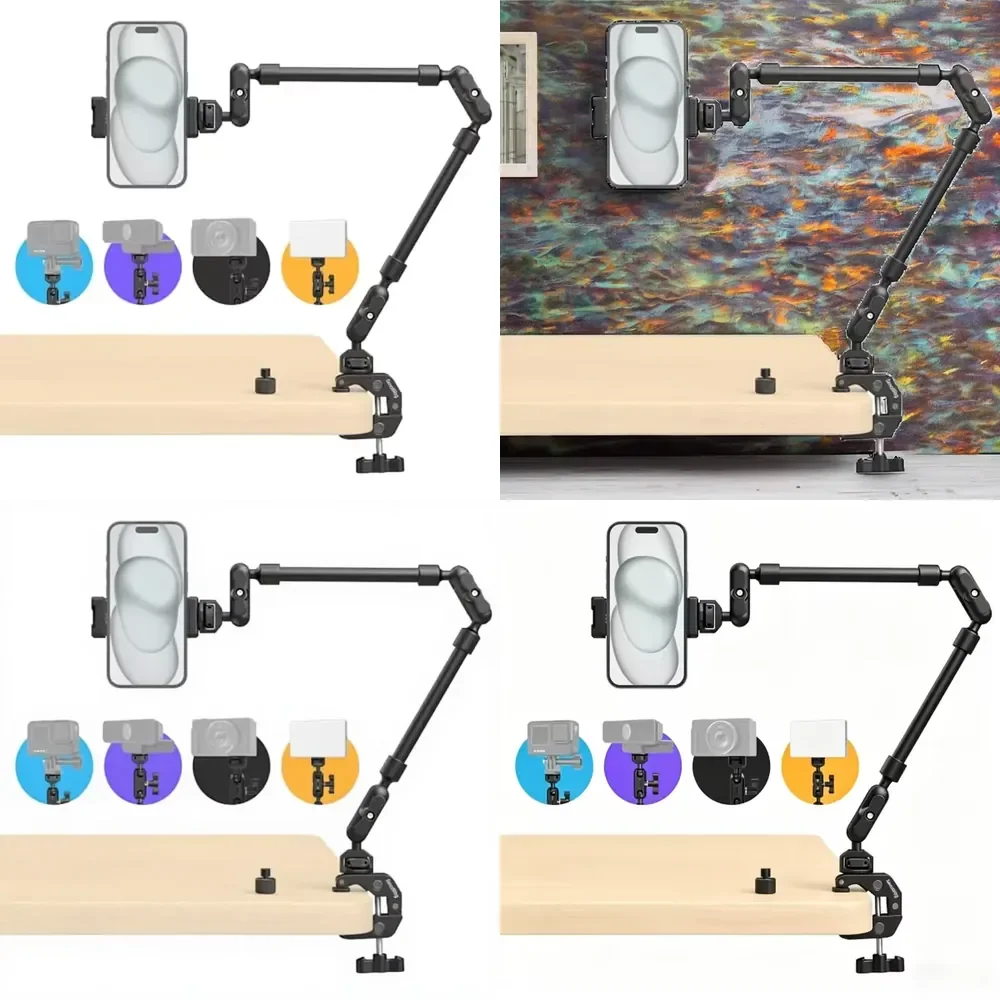 WAP01 For 22" Aluminum Alloy Magic Arm Clamp Adjustable Phone Holder Flexible Desk Camera Mount Light Microphone Action
WAP01 For 22" Aluminum Alloy Magic Arm Clamp Adjustable Phone Holder Flexible Desk Camera Mount Light Microphone Action