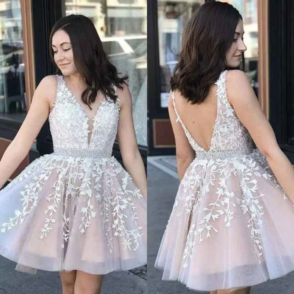 Women's Tulle Mini Dress A-Line V-Neck Sleeveless Backless Short Wedding Dresses for Bridesmaid Party Holiday Festival Cocktail
Women's Tulle Mini Dress A-Line V-Neck Sleeveless Backless Short Wedding Dresses for Bridesmaid Party Holiday Festival Cocktail