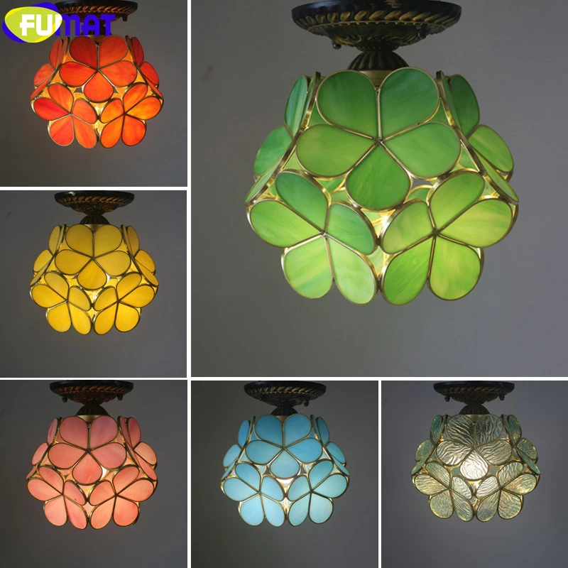 FUMAT Tiffany Style Flower Petal Ceiling Lamp Stained Glass Red Yellow Pink Green White Color Handcraft Arts Home Decor Retro
FUMAT Tiffany Style Flower Petal Ceiling Lamp Stained Glass Red Yellow Pink Green White Color Handcraft Arts Home Decor Retro