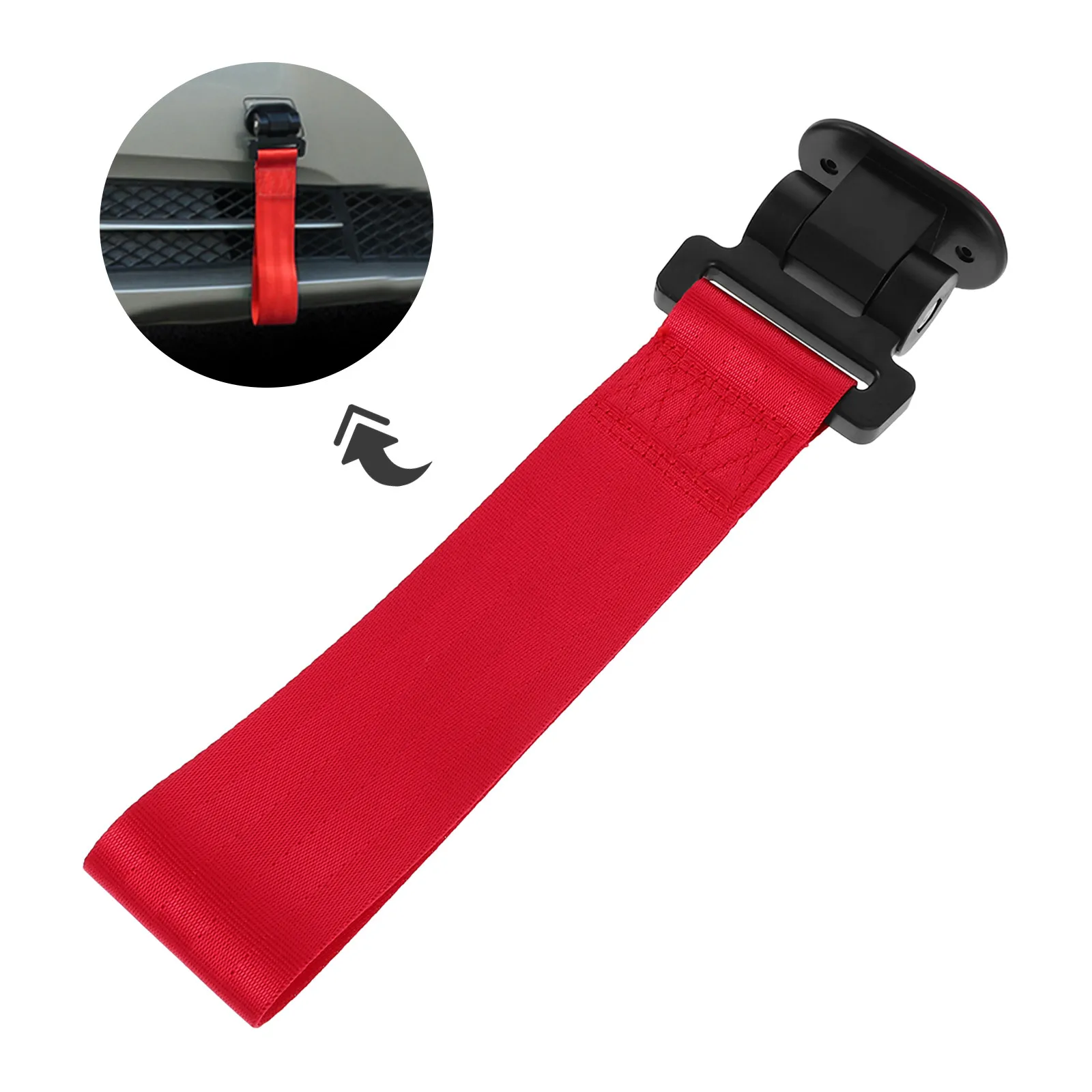 2Pcs Red Car Nylon Traction Rope Decorative Tow Strap Self Adhesive Front Bumper Towing Belt Automotive Sports Vehicle Trailer
2Pcs Red Car Nylon Traction Rope Decorative Tow Strap Self Adhesive Front Bumper Towing Belt Automotive Sports Vehicle Trailer