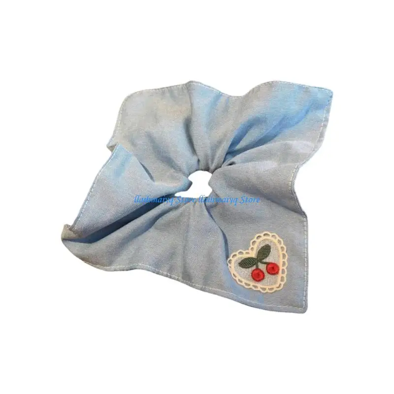573B Hair Bun Scrunchy Comfortable Hair Rope With Elegant Blue Cherry Accent For Lady Elegant Headdress 
573B Hair Bun Scrunchy Comfortable Hair Rope With Elegant Blue Cherry Accent For Lady Elegant Headdress