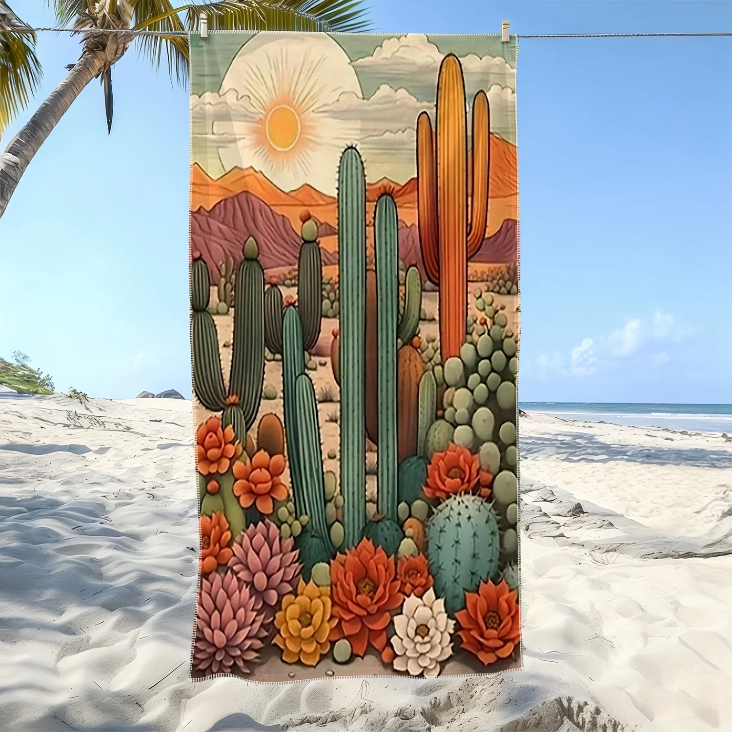 Vintage Desert Cactus 2D Flat Printed Microfiber Beach Towel 1Pc Sandproof Waterproof Colorful Succulent Summer Holiday Towel
Vintage Desert Cactus 2D Flat Printed Microfiber Beach Towel 1Pc Sandproof Waterproof Colorful Succulent Summer Holiday Towel
