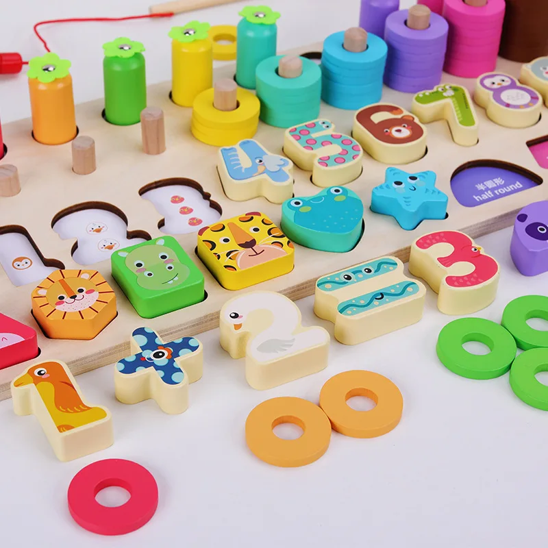 Montessori Wooden Animal World Kids Math Toys Educational Logarithmic Board Count Number Geometric Shape Matching Sorter
Montessori Wooden Animal World Kids Math Toys Educational Logarithmic Board Count Number Geometric Shape Matching Sorter