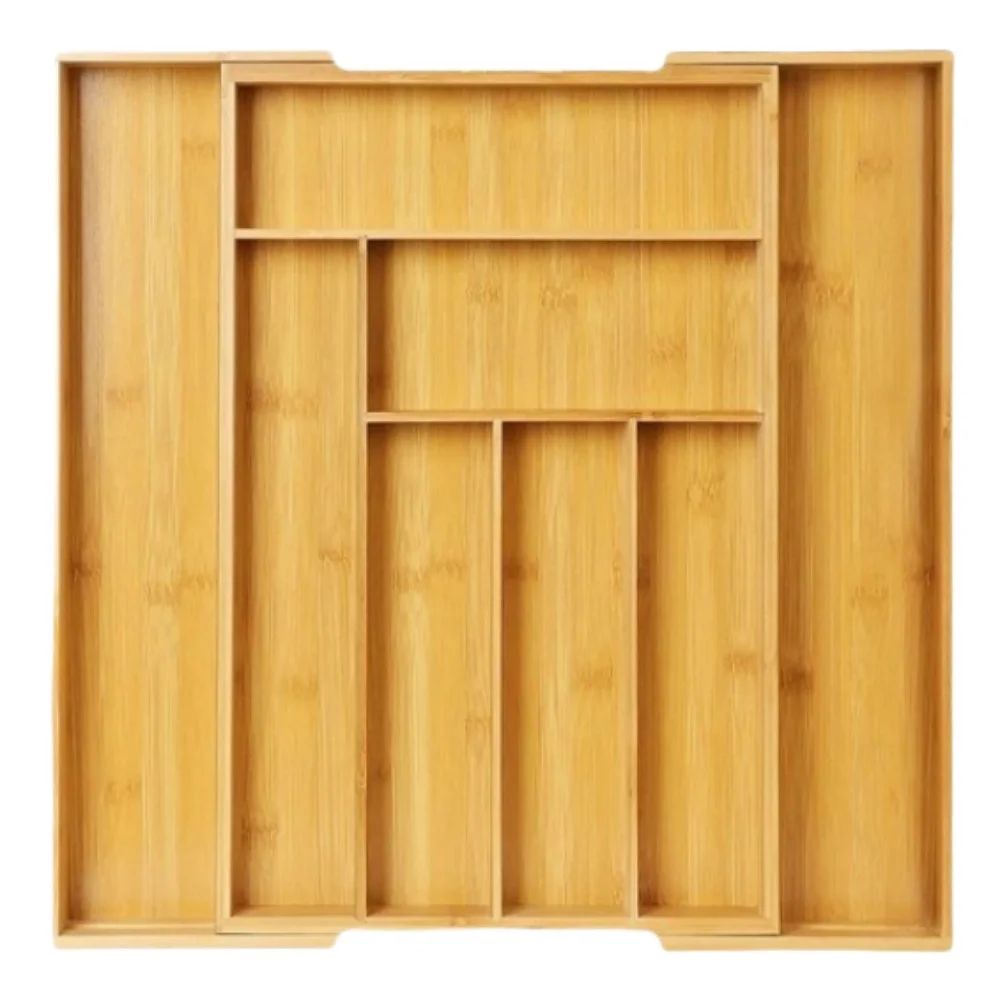 Регулируемый расширяемый бамбуковый органайзер для вилок, ножей, серебра, расширяемый кухонный ящик, кухонный органайзер, лоток
Регулируемый расширяемый бамбуковый органайзер для вилок, ножей, серебра, расширяемый кухонный ящик, кухонный органайзер, лоток