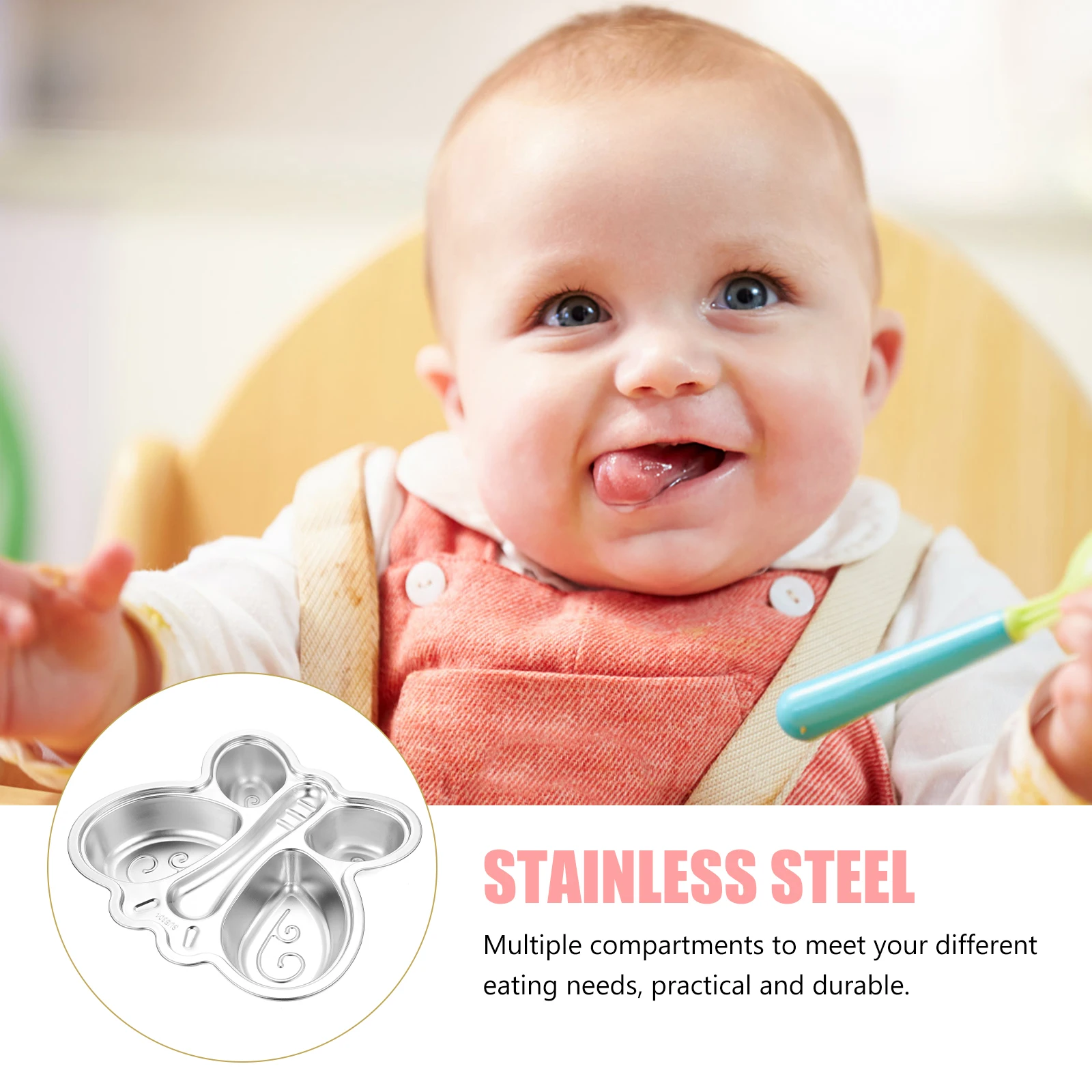 Stainless Steel Food Divided Plate Multiple Compartments Meal Storage Dish Household Dining Western Food Container Fresh Keeping
Stainless Steel Food Divided Plate Multiple Compartments Meal Storage Dish Household Dining Western Food Container Fresh Keeping