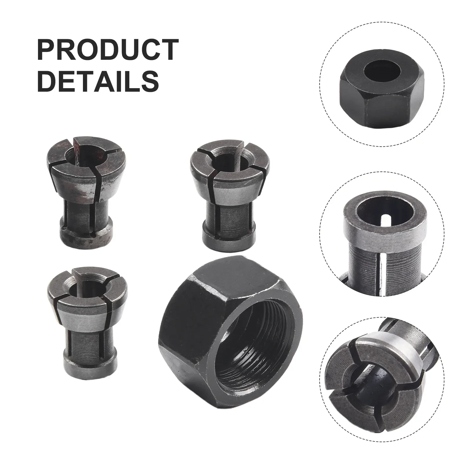 3pcs Set Collets 6.35mm 8mm 6mm Collet Chuck Engraving Trimming Machine Electric Router Milling Cutter Accessories
3pcs Set Collets 6.35mm 8mm 6mm Collet Chuck Engraving Trimming Machine Electric Router Milling Cutter Accessories