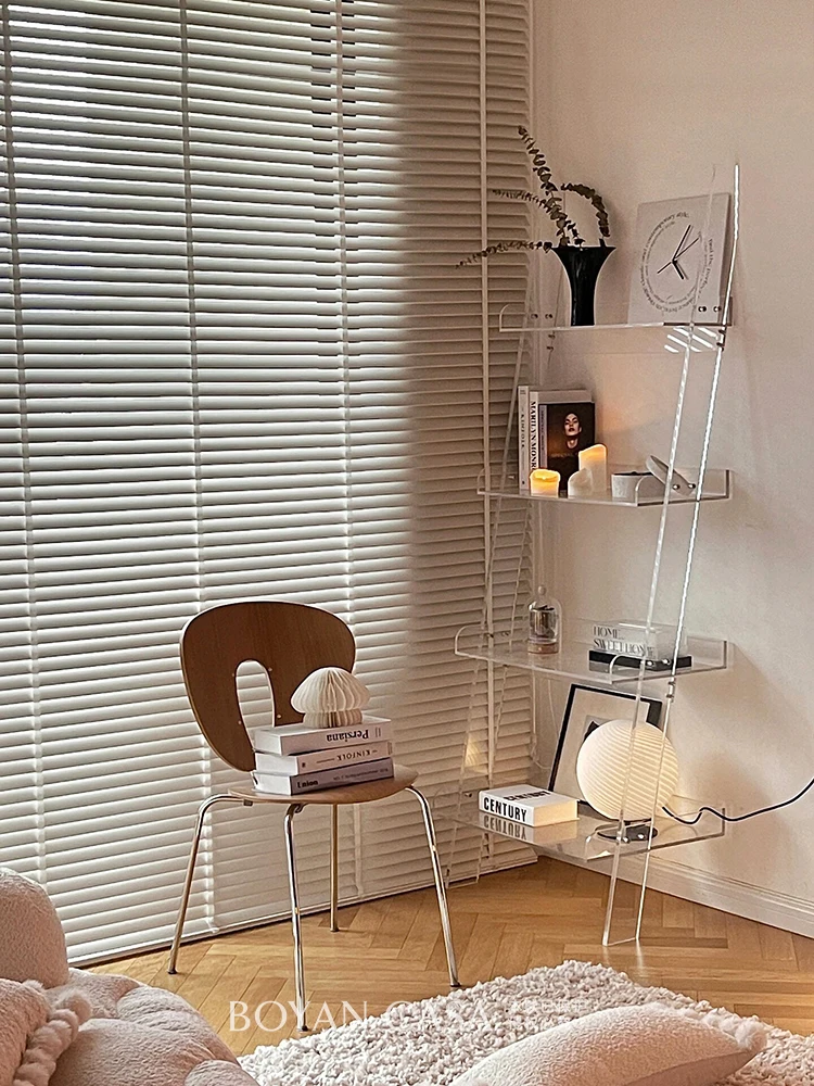 Acrylic shelf Multi-layer storage bookshelf Magazine rack Living room Simple floor flower stand Display stand Against the wall B
Acrylic shelf Multi-layer storage bookshelf Magazine rack Living room Simple floor flower stand Display stand Against the wall B