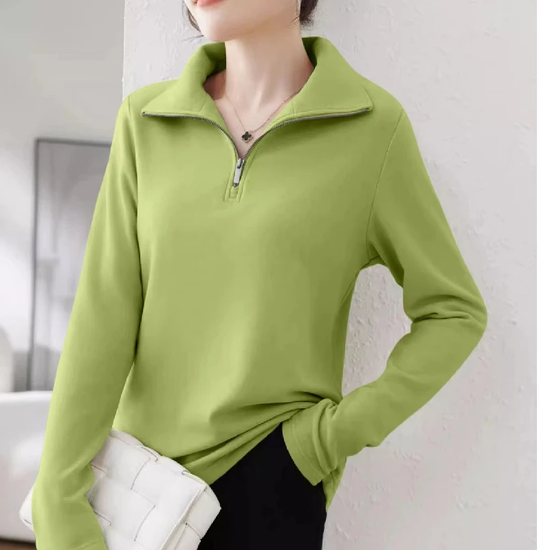 High Neck Long Sleeve Sweatshirt Casual Loose Women's Shirt Fashionable Base Layer Spring Autumn Winter New Style Outerwear
High Neck Long Sleeve Sweatshirt Casual Loose Women's Shirt Fashionable Base Layer Spring Autumn Winter New Style Outerwear
