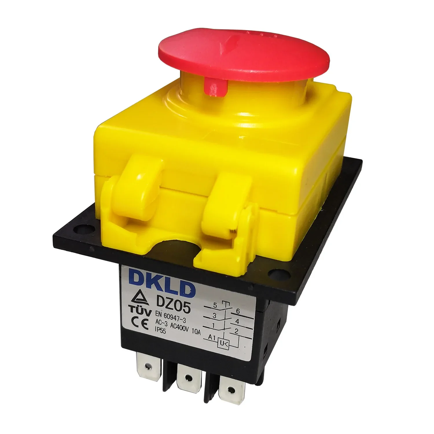 DKLD DZ05 Waterproof Electromagnetic Pushbutton Switches Three Phase 400V 10A 7Pins Magnetic Switch with Emergency Stop Cover
DKLD DZ05 Waterproof Electromagnetic Pushbutton Switches Three Phase 400V 10A 7Pins Magnetic Switch with Emergency Stop Cover