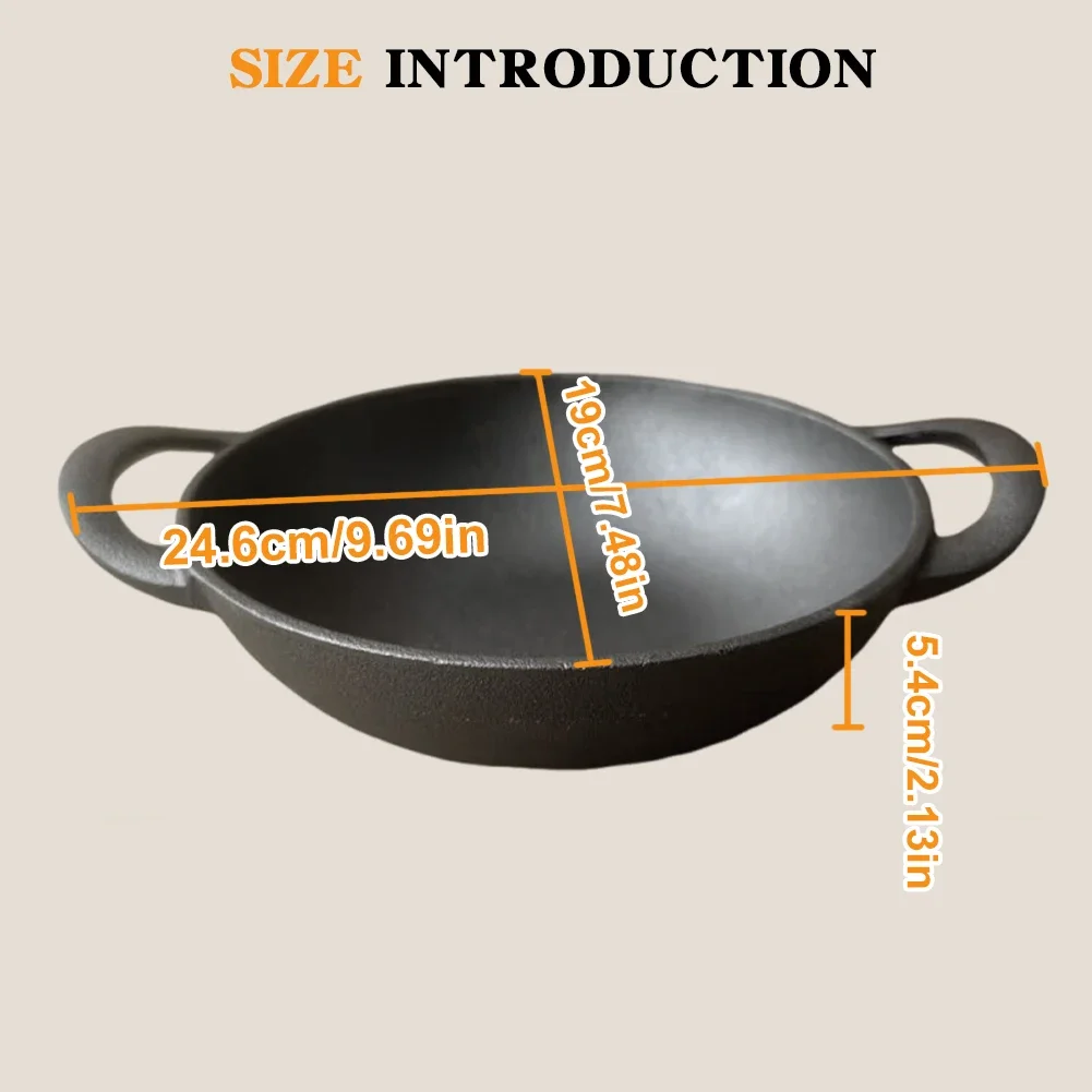 Cast Iron Pan Cooking Pot Multi-Purpose Saute Pan Fast Heat Saucepan Non-Stick Frying Pan for Camping Cooking
Cast Iron Pan Cooking Pot Multi-Purpose Saute Pan Fast Heat Saucepan Non-Stick Frying Pan for Camping Cooking
