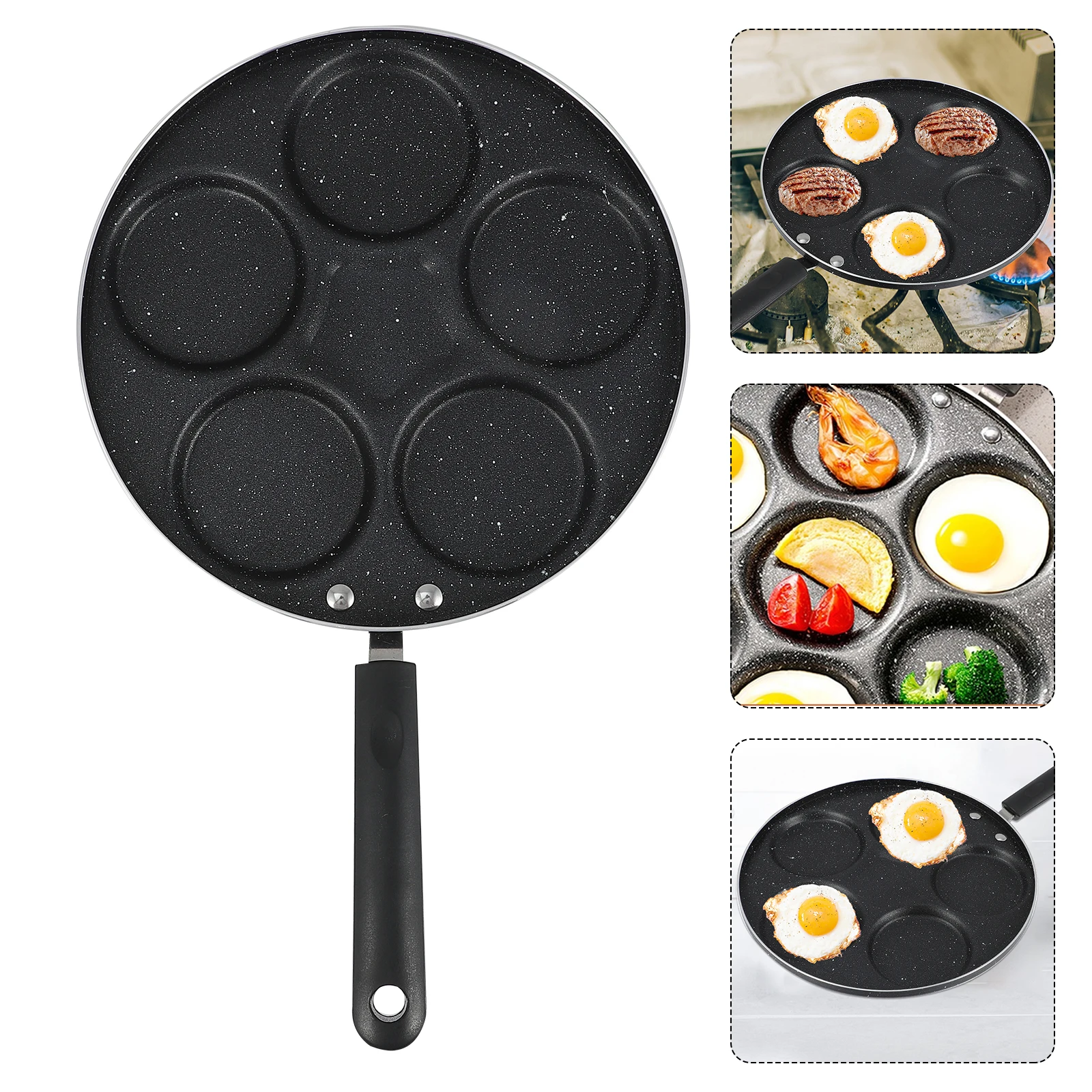 1pc 6-Hole Non-Stick Multi Cooking Pan Fried Egg Pan With Star-Shaped Grid Heat-Resistant Handle Aluminum Breakfast
1pc 6-Hole Non-Stick Multi Cooking Pan Fried Egg Pan With Star-Shaped Grid Heat-Resistant Handle Aluminum Breakfast