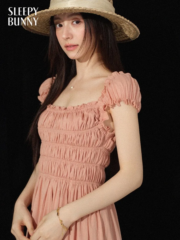 Women Smocked Square Neck Maxi Dress Puff Sleeve A Line Long Dress Elegant Flowing Summer Holiday Beach Outfit French Style Lady
Women Smocked Square Neck Maxi Dress Puff Sleeve A Line Long Dress Elegant Flowing Summer Holiday Beach Outfit French Style Lady