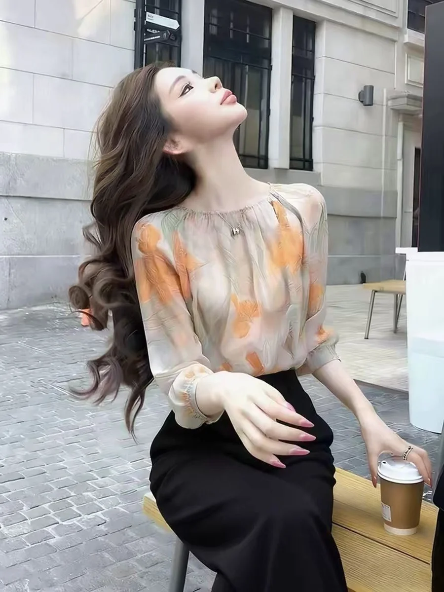 Vacation Style Orange Yellow Print Shirt Versatile Spring 2026 New Arrival Elegant Quality Ladies' Shirt Comfortable Breathable
Vacation Style Orange Yellow Print Shirt Versatile Spring 2026 New Arrival Elegant Quality Ladies' Shirt Comfortable Breathable