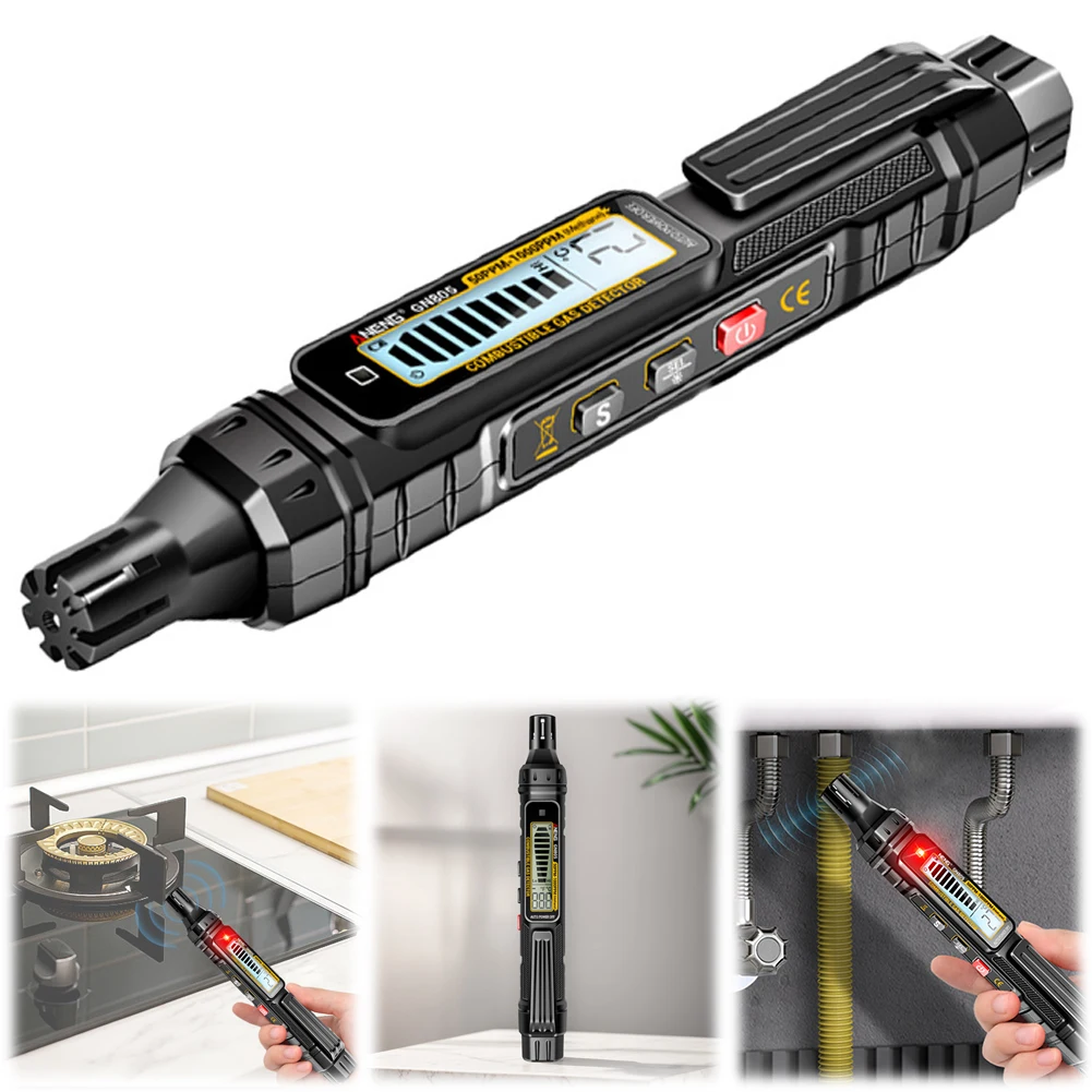 Combustible Gas Detector 50~10000PPM Methane Portable Gas Sniffer Natural Gas Flammable Alcohol Methane Analyzer for Home and RV
Combustible Gas Detector 50~10000PPM Methane Portable Gas Sniffer Natural Gas Flammable Alcohol Methane Analyzer for Home and RV