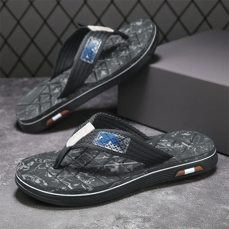 Men's Camo Marbled Flip Flops with Thick Wear-resistant Woven Straps, Anti-slip Thick Sole for Beach Vacation & Daily Walking
Men's Camo Marbled Flip Flops with Thick Wear-resistant Woven Straps, Anti-slip Thick Sole for Beach Vacation & Daily Walking