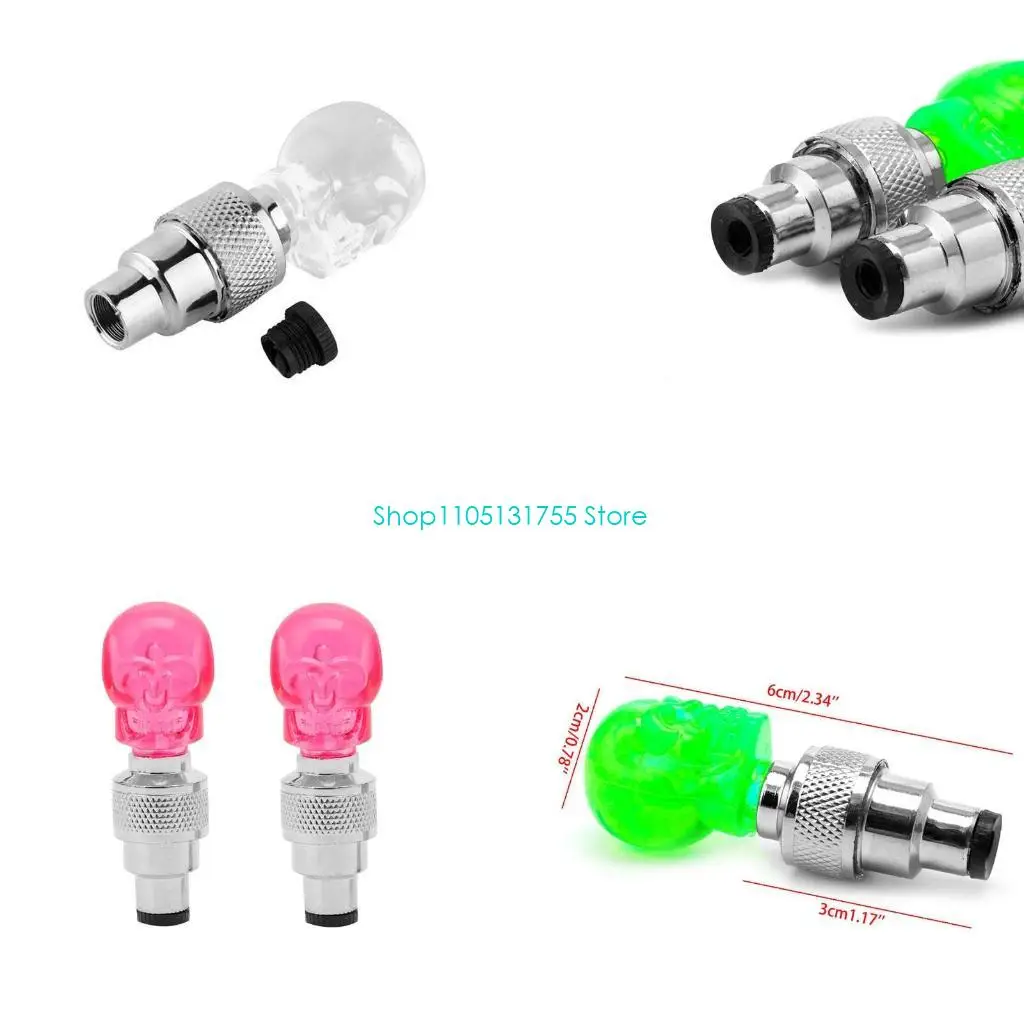 K0EF 2pcs Skull for Valve Cap LED Light Wheel Tyre Lamp For Car Motorbike Bike
K0EF 2pcs Skull for Valve Cap LED Light Wheel Tyre Lamp For Car Motorbike Bike