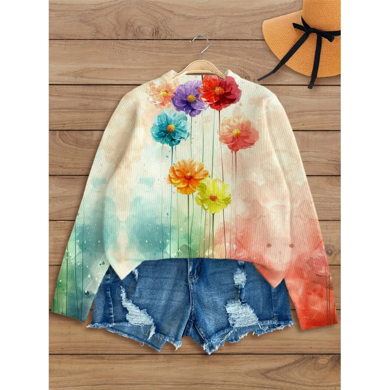 Colorful large petals Numbers Print Girl Sweater Knit Pullover Warm Soft Loose Crew Neck Long Sleeve Autumn Winter Casual
Colorful large petals Numbers Print Girl Sweater Knit Pullover Warm Soft Loose Crew Neck Long Sleeve Autumn Winter Casual