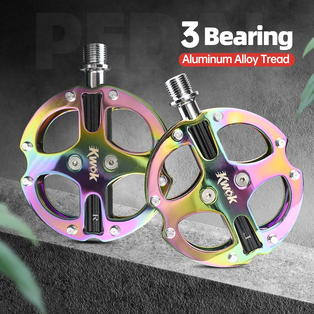 KWOK Multi Road MTB Pedals 3 Sealed Bearing Pedal Big Flat Waterproof & Dustproof CNC Machine Bike Bicycle Pedals Anti-Slip Nail
KWOK Multi Road MTB Pedals 3 Sealed Bearing Pedal Big Flat Waterproof & Dustproof CNC Machine Bike Bicycle Pedals Anti-Slip Nail