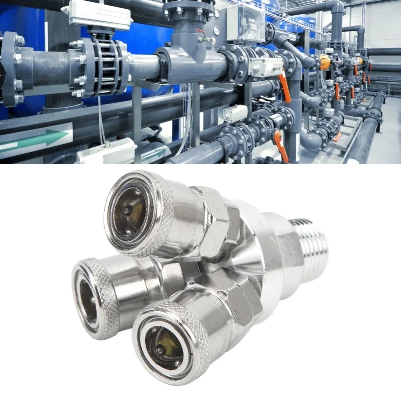 3 Way Quick Coupler Universal Type Male Thread Swivel Air Compressor Fittings G1/2
3 Way Quick Coupler Universal Type Male Thread Swivel Air Compressor Fittings G1/2