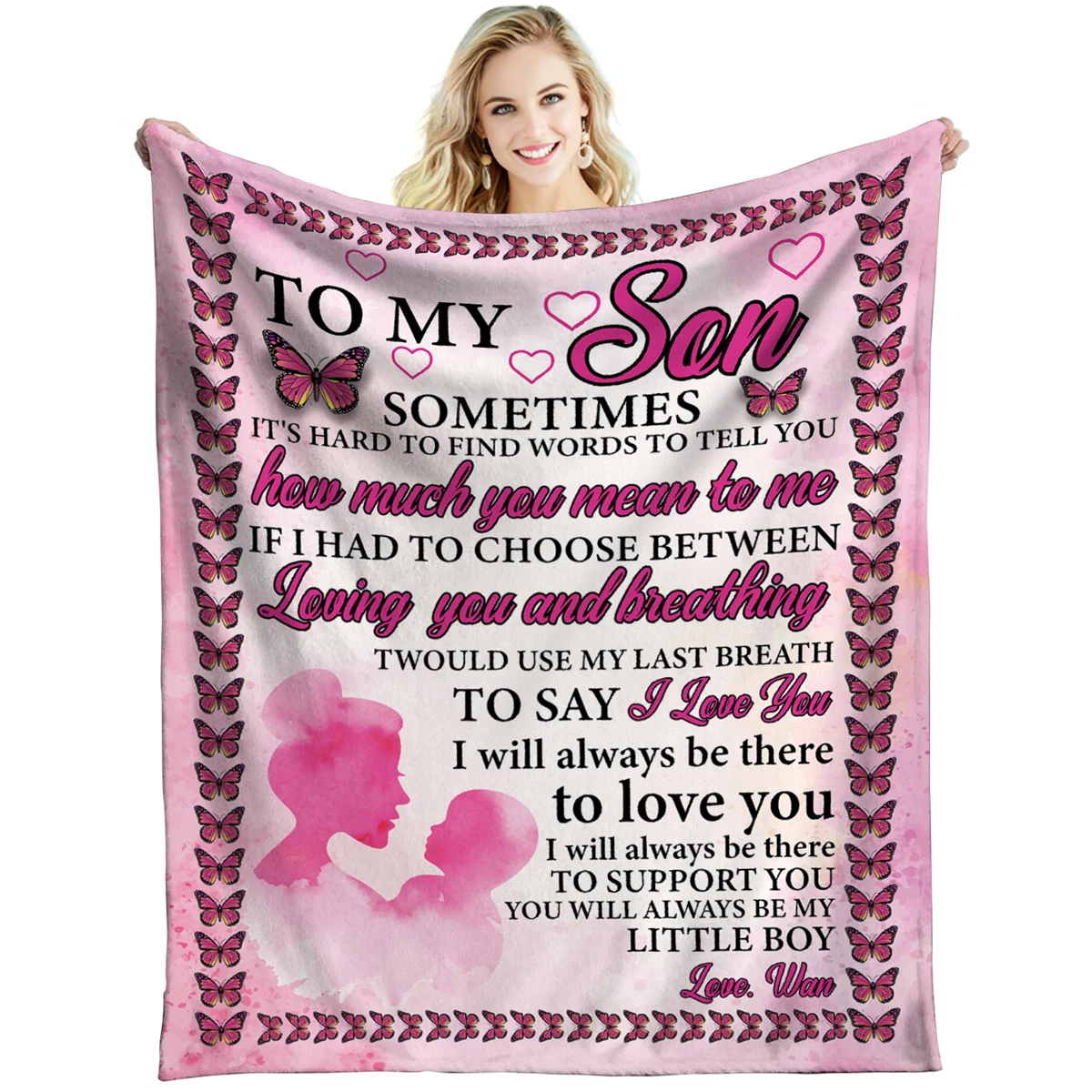 Son Blanket Wife Blanket Mom blanket for Family Couples Parents Children Birthday Anniversary Christmas Gift shawl cover blanket 
Son Blanket Wife Blanket Mom blanket for Family Couples Parents Children Birthday Anniversary Christmas Gift shawl cover blanket