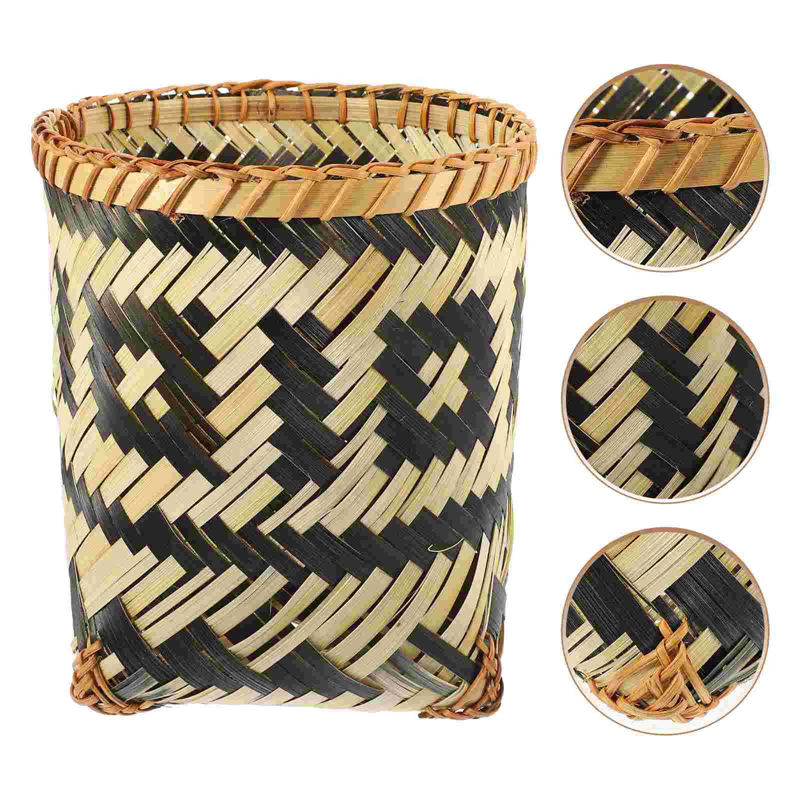 Flowerpot Bamboo Trash Can Office Junk Case Waste Basket for Bathroom Weaving Container Creative Book
Flowerpot Bamboo Trash Can Office Junk Case Waste Basket for Bathroom Weaving Container Creative Book