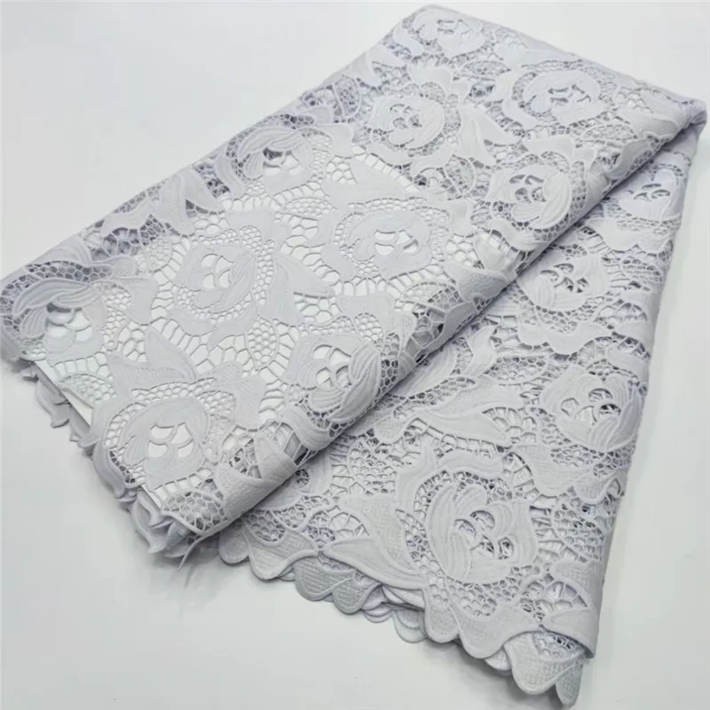 African Cord Guipure Lace Fabric WHITE 2023 High Quality Nigerian Water Soluble Lace Fabric For Sewing Women Party Dress
African Cord Guipure Lace Fabric WHITE 2023 High Quality Nigerian Water Soluble Lace Fabric For Sewing Women Party Dress
