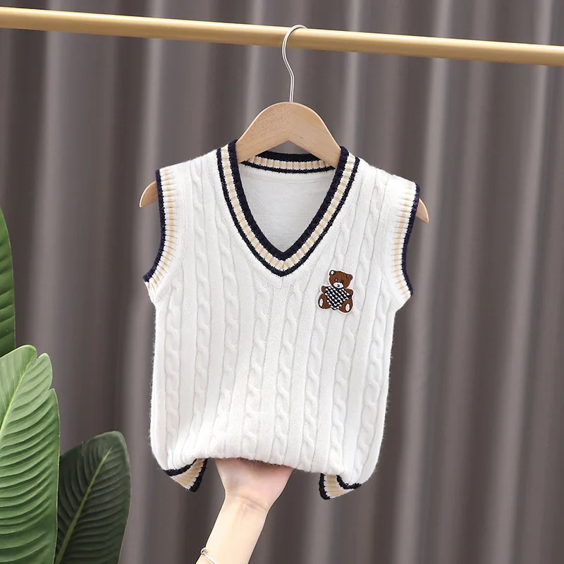 Children's Knitted Vest Baby Academy Style V-neck Vest Winter Inner Vest Spring Autumn Trendy Versatile Clothes
Children's Knitted Vest Baby Academy Style V-neck Vest Winter Inner Vest Spring Autumn Trendy Versatile Clothes