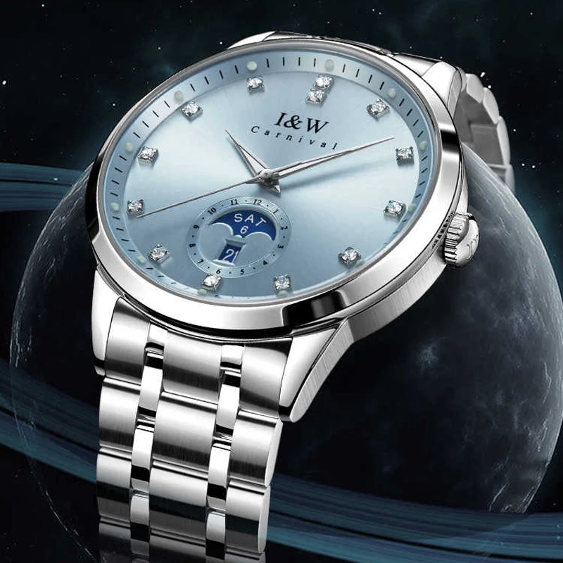 Carnival High-end IW Series Luxury MIYOTA Movement Mechanical Watch Men 316L Stainless Steel Sapphire Fashion Mens Watches
Carnival High-end IW Series Luxury MIYOTA Movement Mechanical Watch Men 316L Stainless Steel Sapphire Fashion Mens Watches
