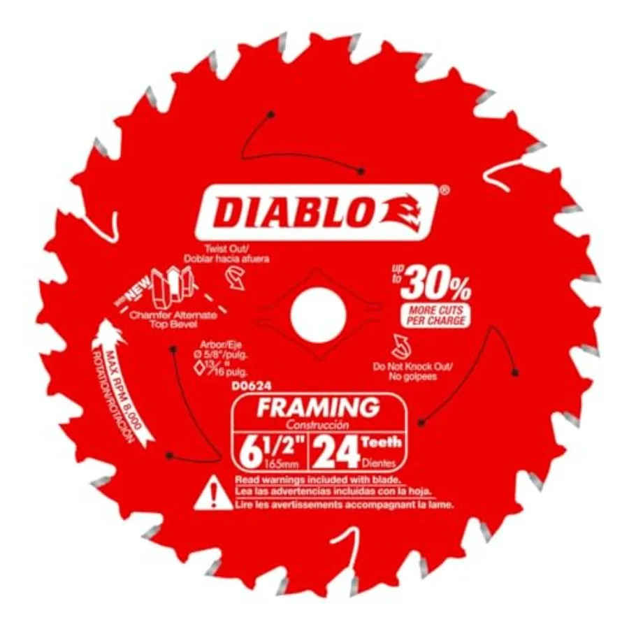 Track Circular Saw Blade for Laminate - Ideal for Finish Carpenters Installers and Remodelers - 6-1/2" Diameter -Teeth 8 800 Ma
Track Circular Saw Blade for Laminate - Ideal for Finish Carpenters Installers and Remodelers - 6-1/2" Diameter -Teeth 8 800 Ma