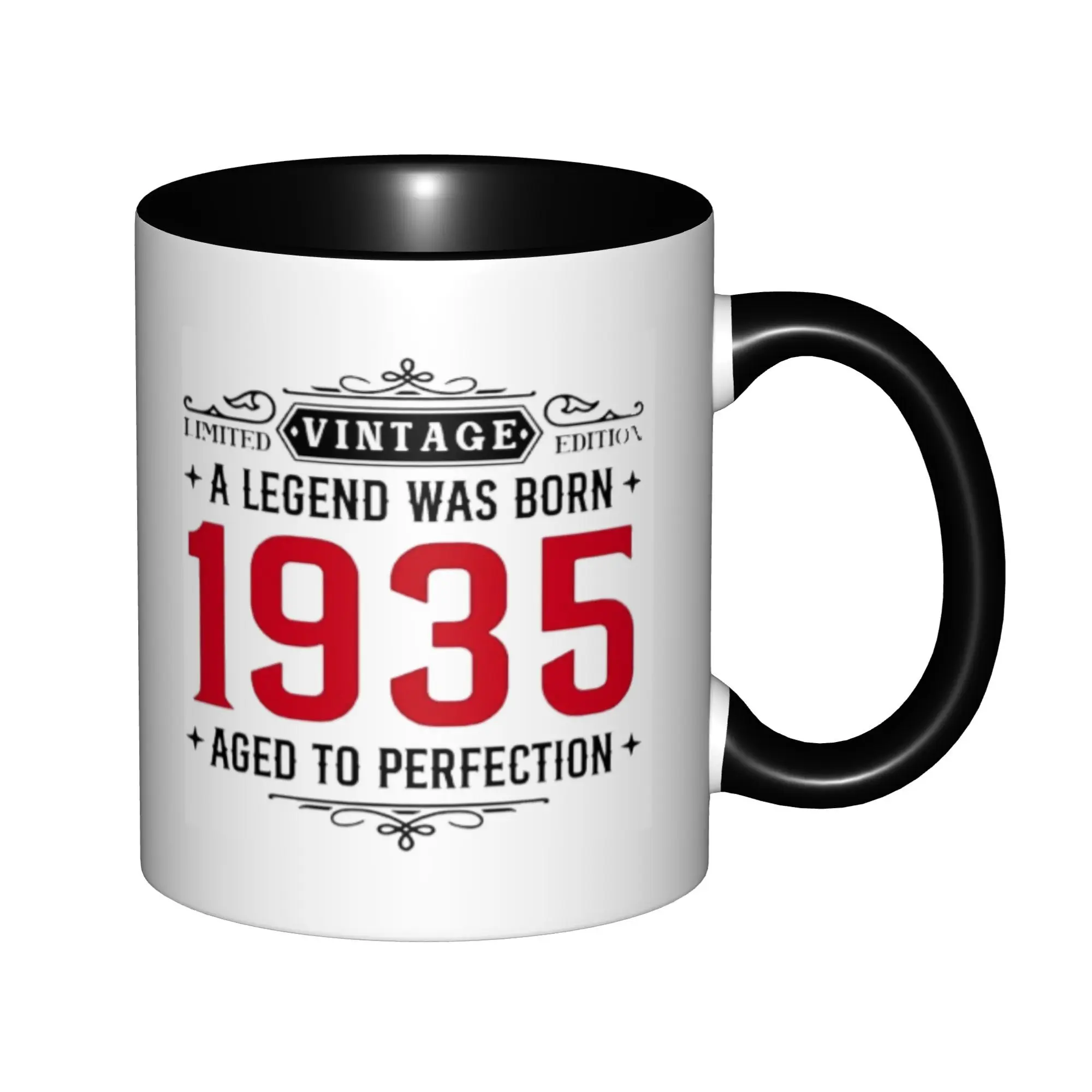Vintage 1935 Ideas for 90th Birthday Gifts for Men Mugs With Black Handle Birthday Novelty Coffee Mugs Ceramic Tea Cups 11oz
Vintage 1935 Ideas for 90th Birthday Gifts for Men Mugs With Black Handle Birthday Novelty Coffee Mugs Ceramic Tea Cups 11oz