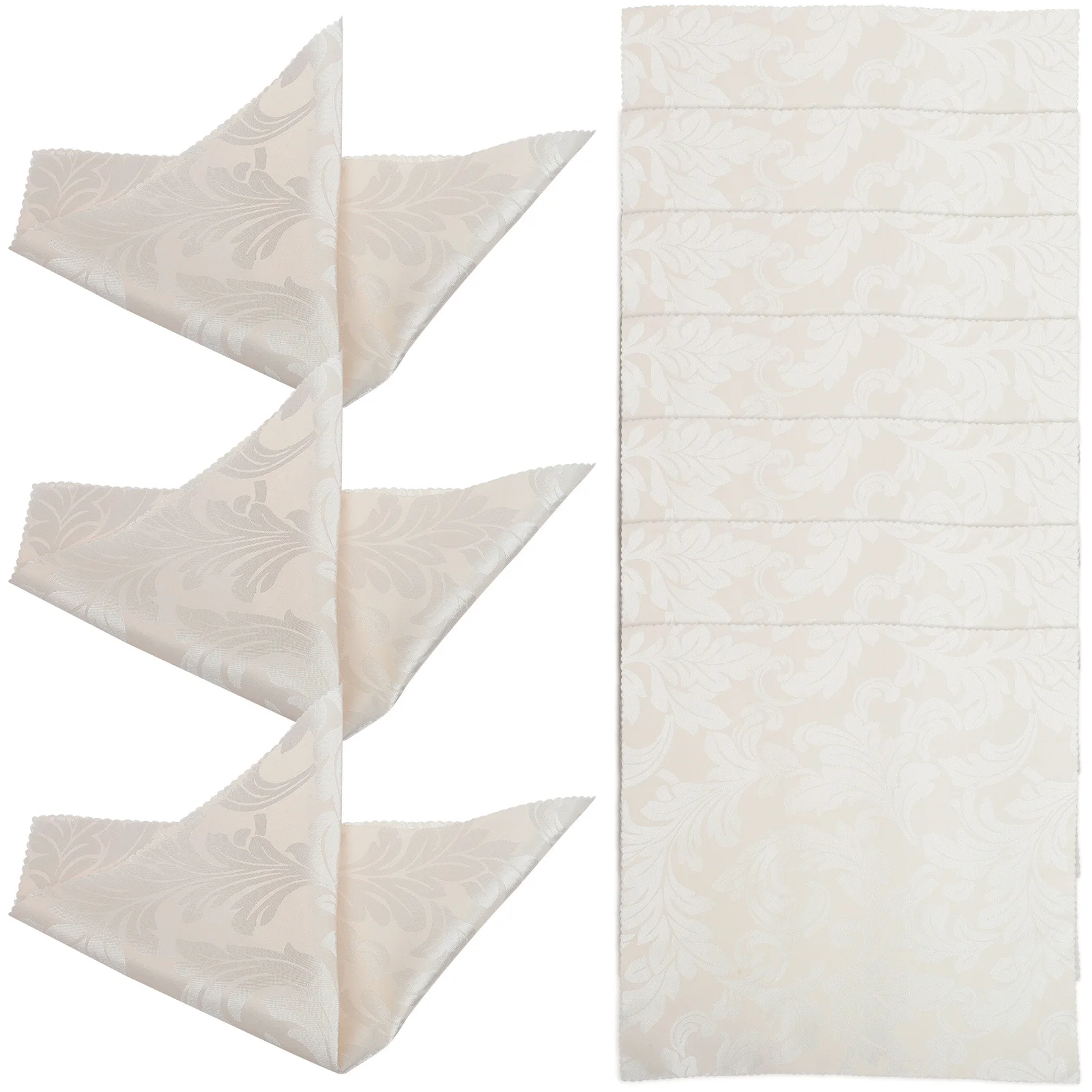10Pcs Jacquard Polyester Napkins Dining Cloths Soft Reusable Napkins for Hotel Restaurant Party Wedding Table Use 
10Pcs Jacquard Polyester Napkins Dining Cloths Soft Reusable Napkins for Hotel Restaurant Party Wedding Table Use