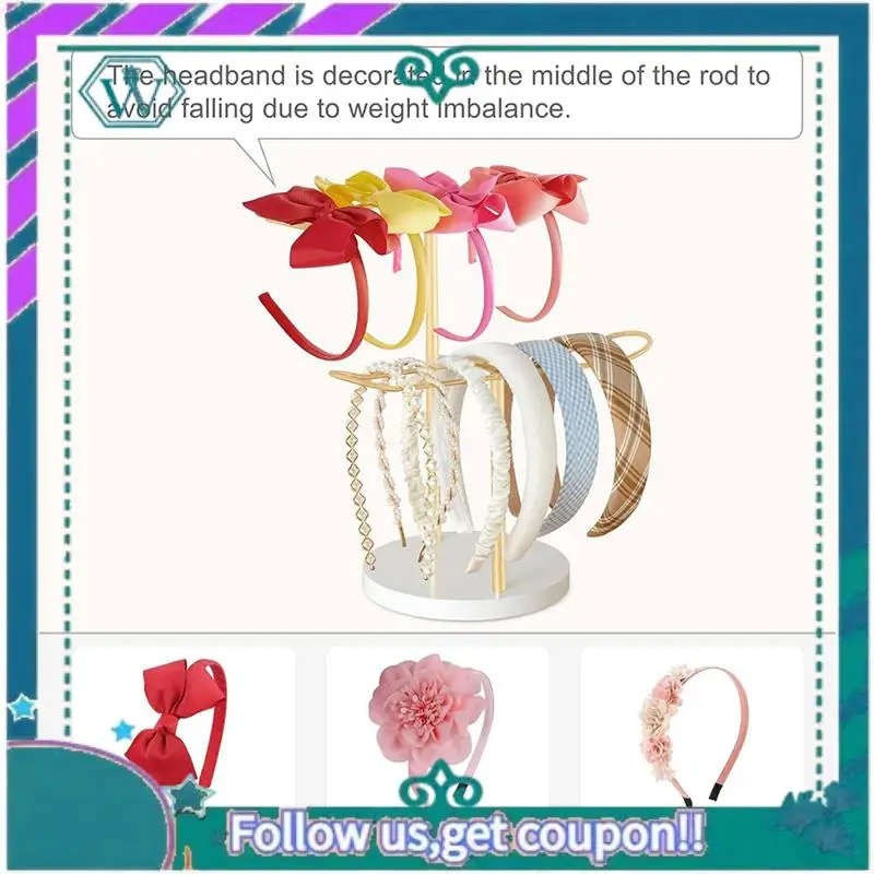Premium 2 Tier Headband Holder Organizer, Hair Hoop Display Stand Headband Organizer Storage Hair Ropes Accessories Bracelets
Premium 2 Tier Headband Holder Organizer, Hair Hoop Display Stand Headband Organizer Storage Hair Ropes Accessories Bracelets