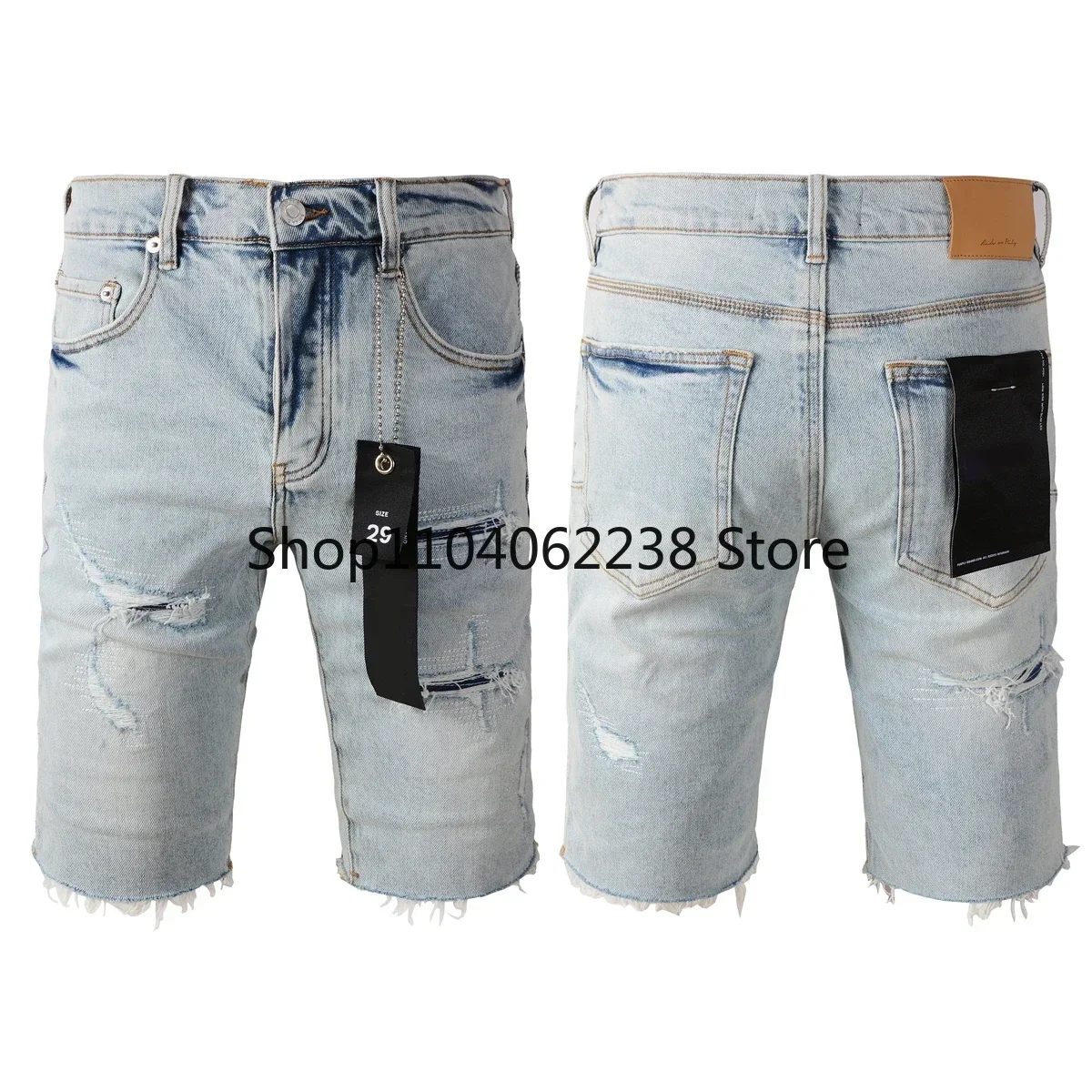 Top quality New Purples Jeans Men brands Trendy Elastic Edged Middle Pants Irregular blue Color Washed Denim Shorts pants
Top quality New Purples Jeans Men brands Trendy Elastic Edged Middle Pants Irregular blue Color Washed Denim Shorts pants