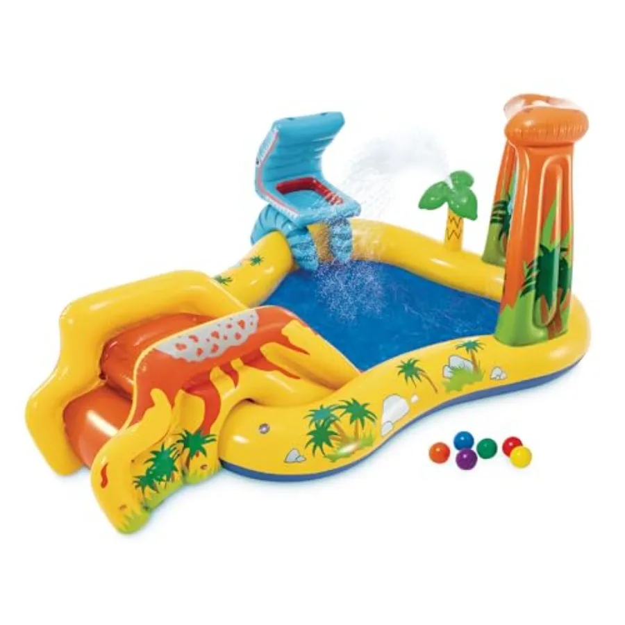 Outdoor inflatable dinosaur play center with multicolor PVC material featuring kid pool slide water sprayer waterfall and 6 bal
Outdoor inflatable dinosaur play center with multicolor PVC material featuring kid pool slide water sprayer waterfall and 6 bal