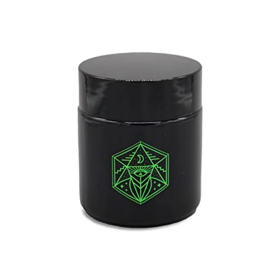 Small Tinted Glass Storage Jar and Lid with Painted Artwork UV Light Protection for Herbs Spices Seasoning and Kitchen Organiza
Small Tinted Glass Storage Jar and Lid with Painted Artwork UV Light Protection for Herbs Spices Seasoning and Kitchen Organiza