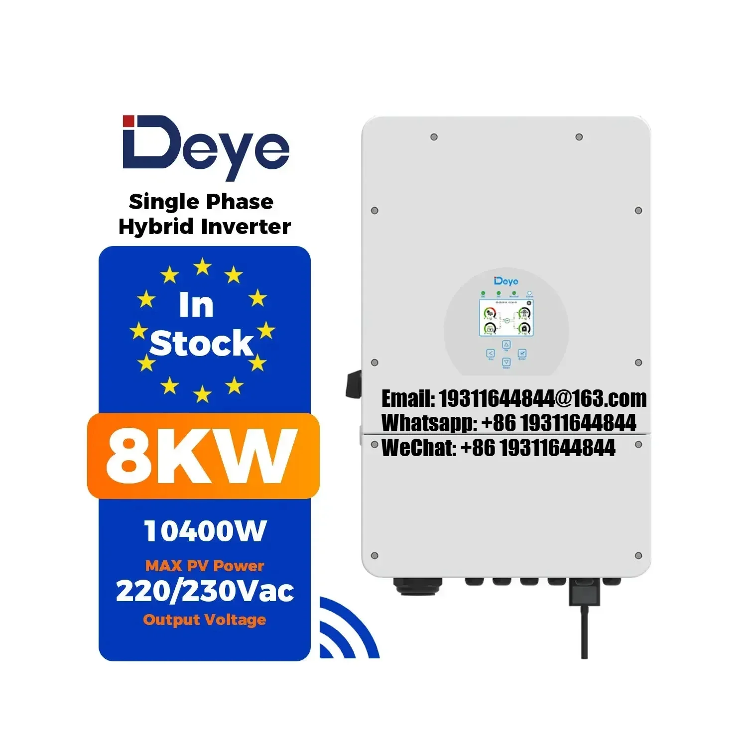 Wholesale deye wechselrichter sun deye 8k hybrid solar inverter single phase storage system SUN-8K-SG01LP1-EU Ready to Ship
Wholesale deye wechselrichter sun deye 8k hybrid solar inverter single phase storage system SUN-8K-SG01LP1-EU Ready to Ship