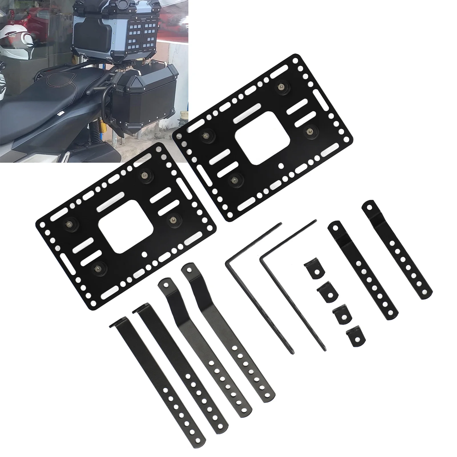 Motorcycle Side Box Support Racks Hard Saddlebags Mounting Bracket Universal Quick Release Left Right for 18L Side Case
Motorcycle Side Box Support Racks Hard Saddlebags Mounting Bracket Universal Quick Release Left Right for 18L Side Case