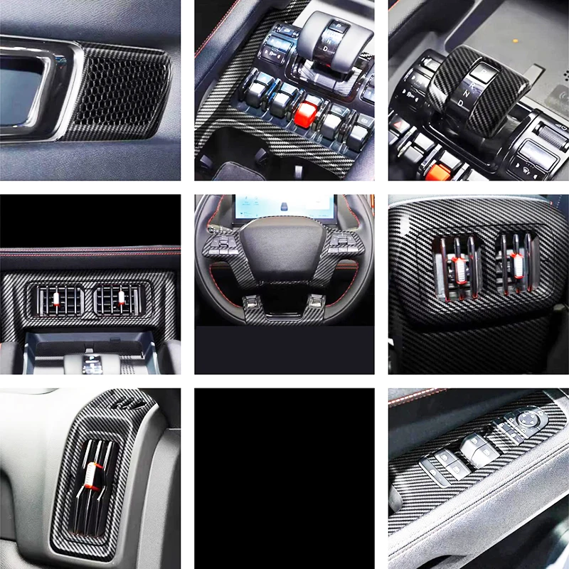 Для BYD Shark 2024 2025 2026, карбоновый стиль, внутренняя часть кондиционера, вентиляционное отверстие, коробка переключения передач, переключатель подъема окна, комплект накладки на руль
Для BYD Shark 2024 2025 2026, карбоновый стиль, внутренняя часть кондиционера, вентиляционное отверстие, коробка переключения передач, переключатель подъема окна, комплект накладки на руль