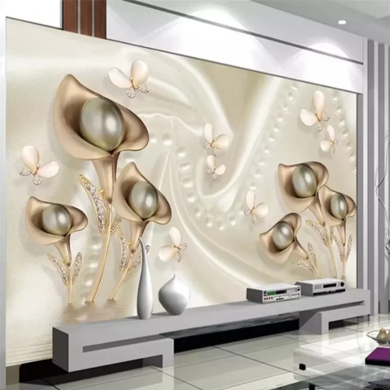 Custom Wallpaper jewelry mural Calla Leaf Butterfly Silk Water Reflection Video Background Golden Leaf Ball wallpapers home deco
Custom Wallpaper jewelry mural Calla Leaf Butterfly Silk Water Reflection Video Background Golden Leaf Ball wallpapers home deco